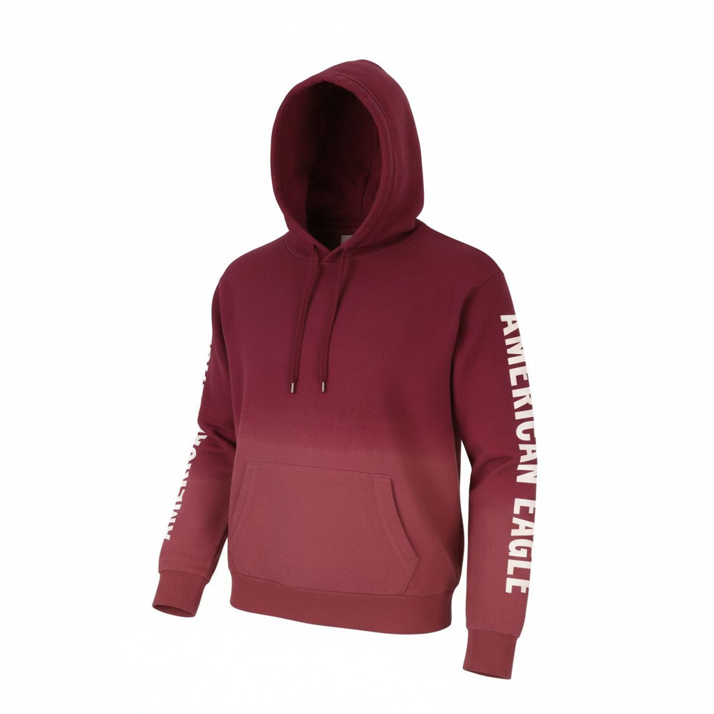 AMERICAN EAGLE OUTFITTERS Men Hoodie M Red Faded Soft Kangaroo Pull On