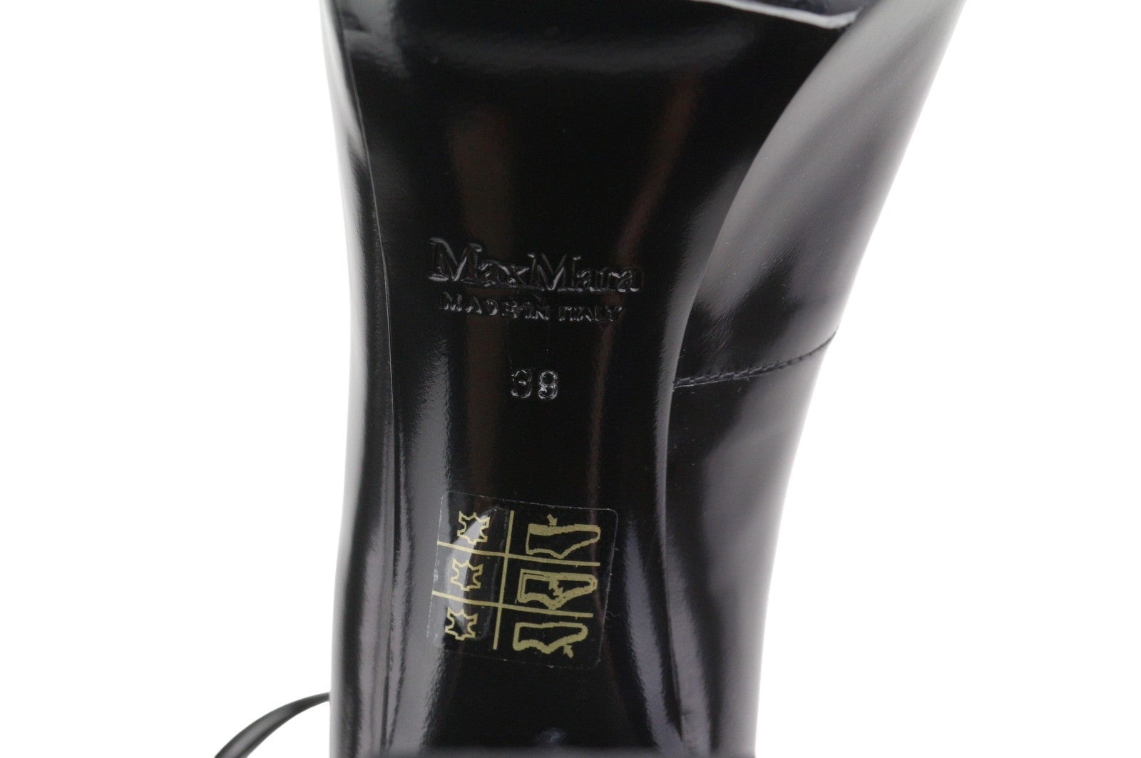 MAX MARA Sfilata Women Heels EU39 Black Leather Cut-Out Pumps