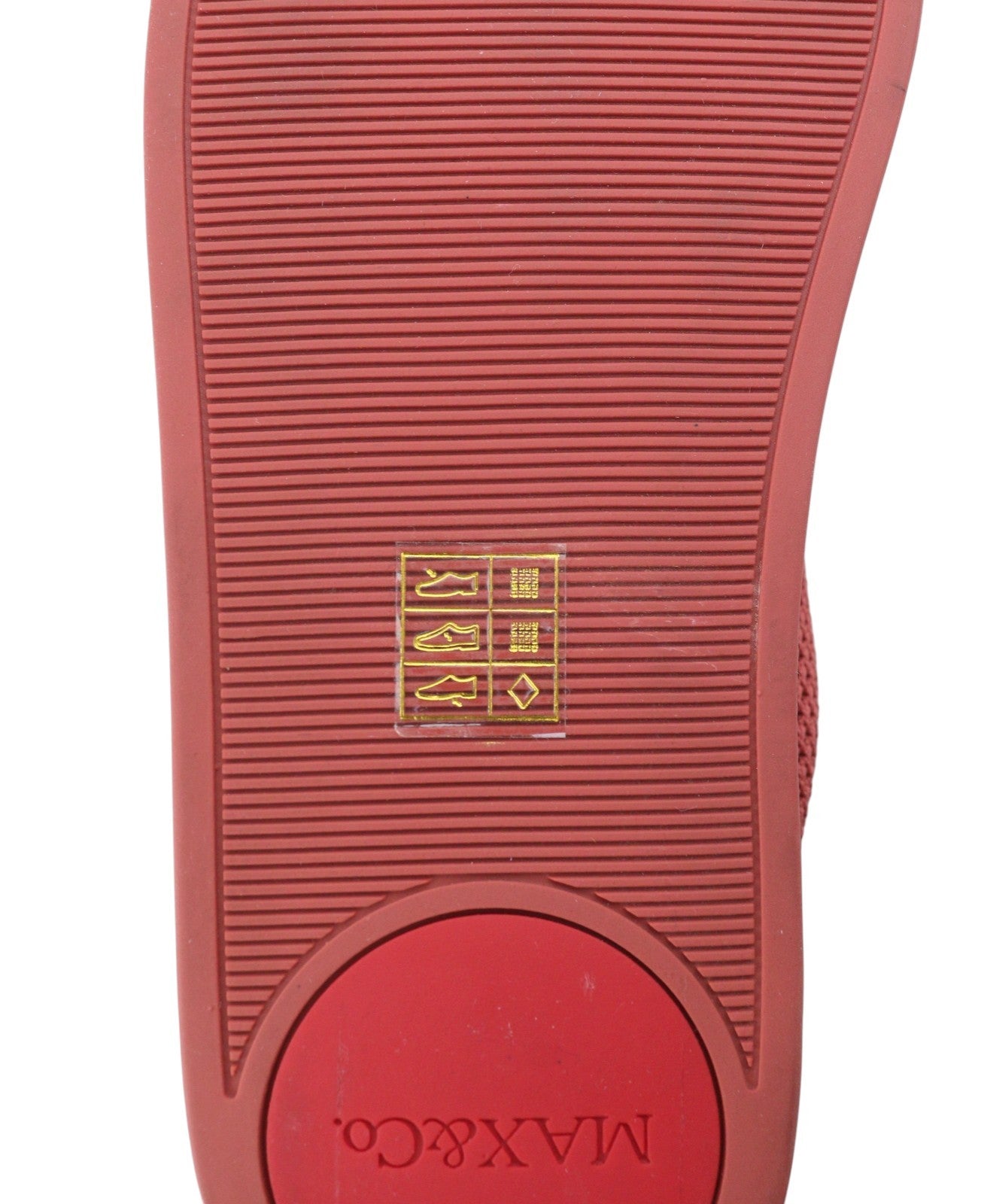 MAX&CO. Women Sneakers EU38 Brick Red Textured Slip-On Square Toe