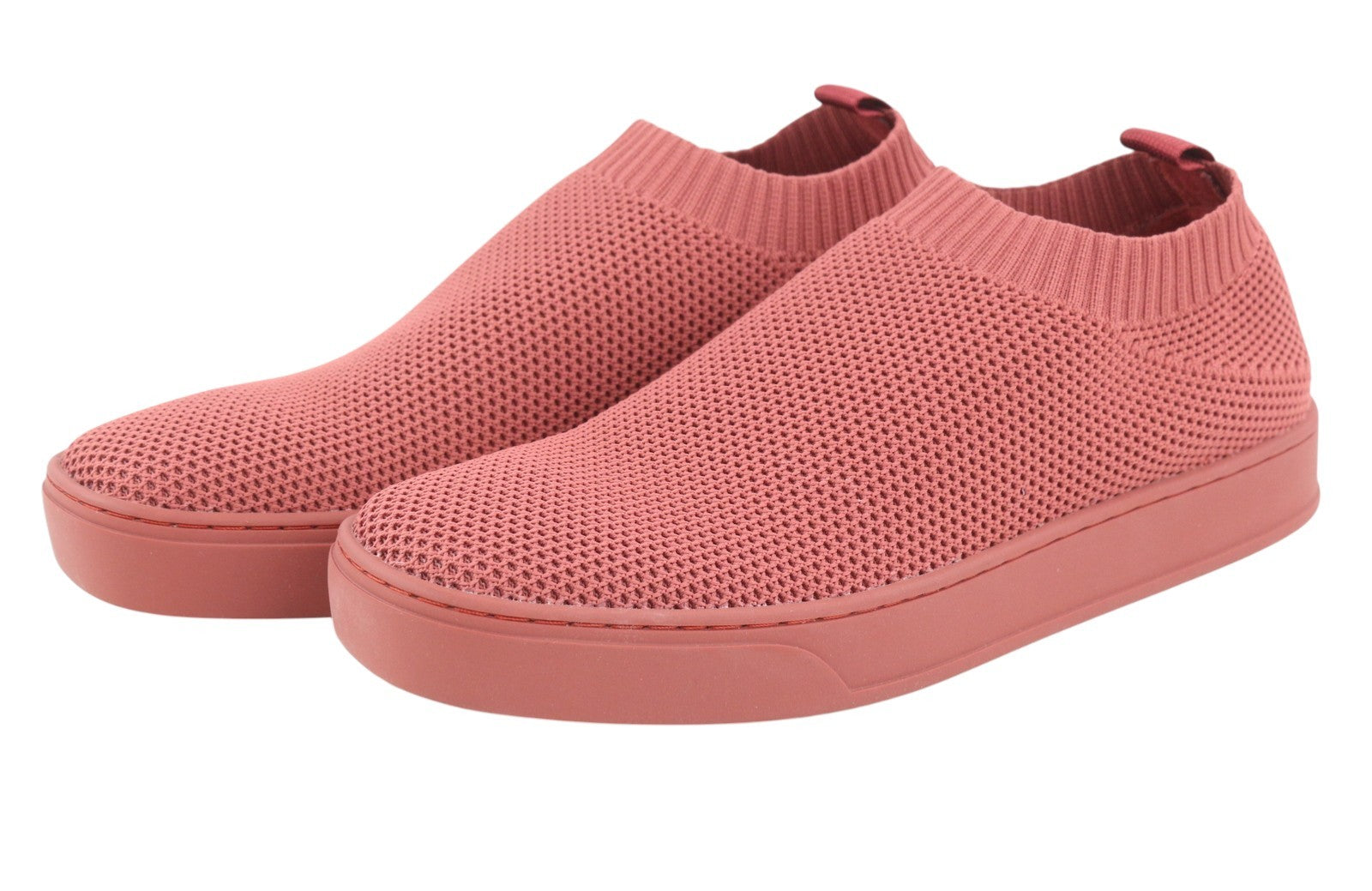 MAX&CO. Women Sneakers EU38 Brick Red Textured Slip-On Square Toe