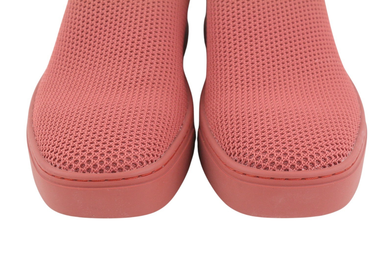 MAX&CO. Women Sneakers EU38 Brick Red Textured Slip-On Square Toe