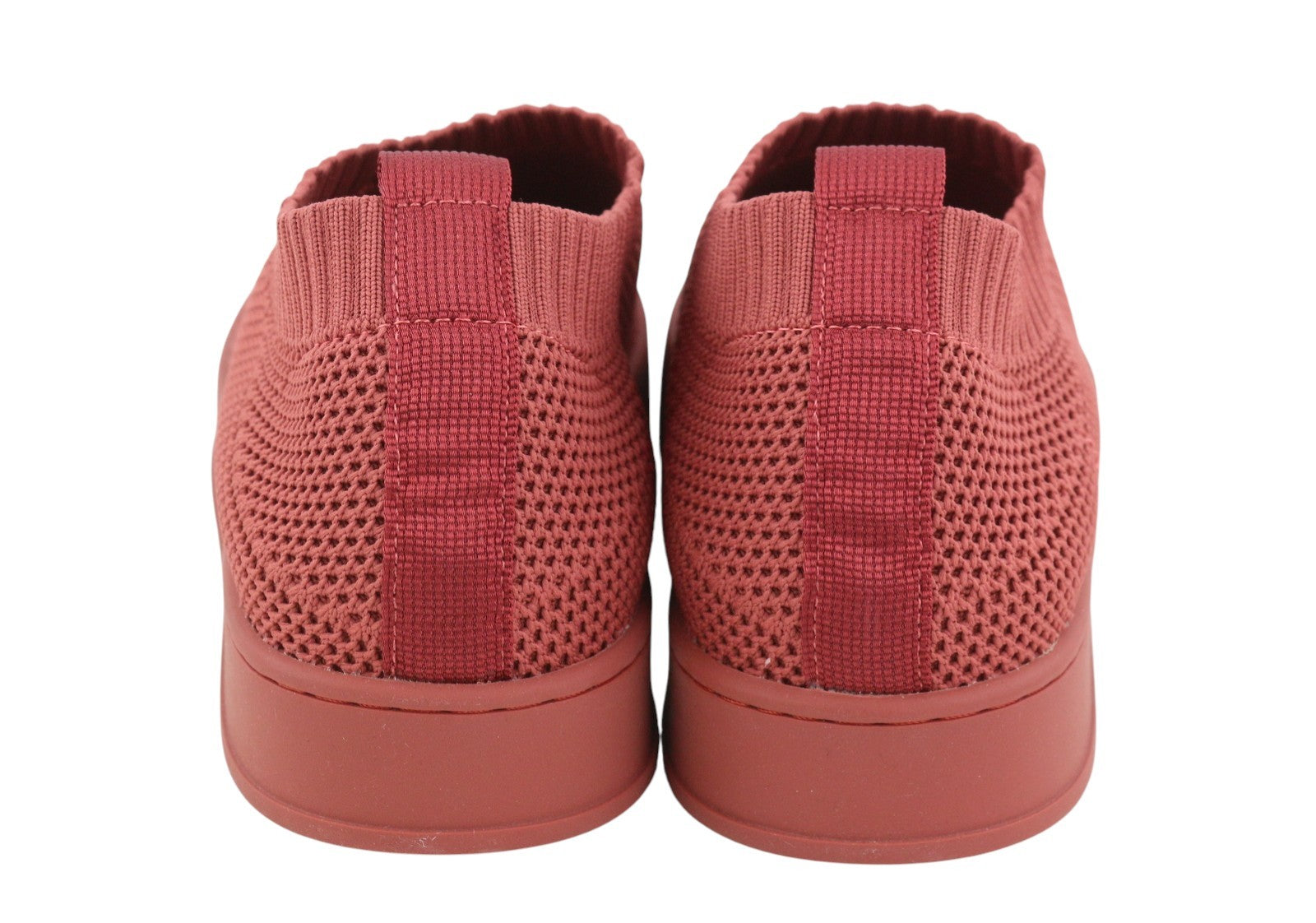 MAX&CO. Women Sneakers EU38 Brick Red Textured Slip-On Square Toe