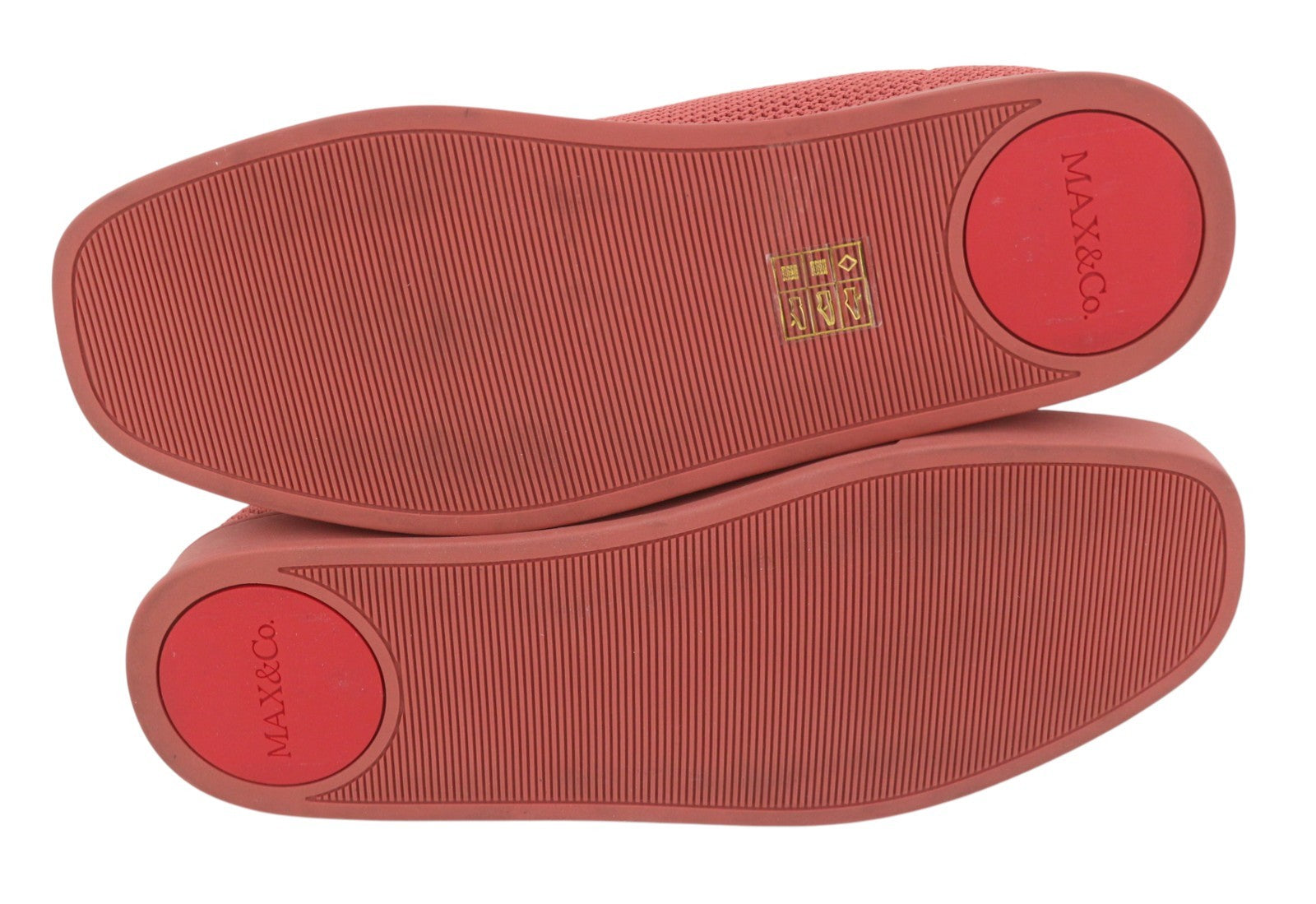 MAX&CO. Women Sneakers EU38 Brick Red Textured Slip-On Square Toe