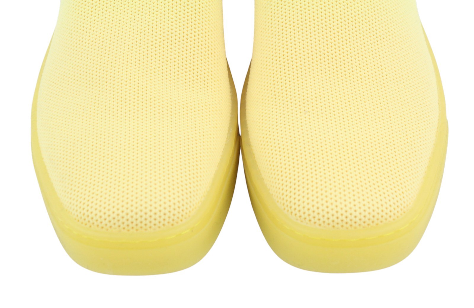 MAX&CO. Women Sneakers EU37 Yellow Textured Slip-On Square Toe