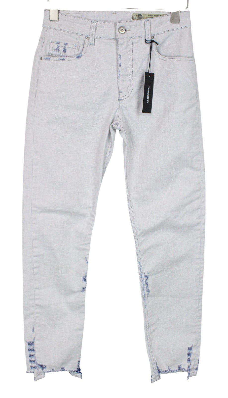 DIESEL Neekhol 003W7 Women Jeans W25/L32 Blue Stretch Regular Straight Distress
