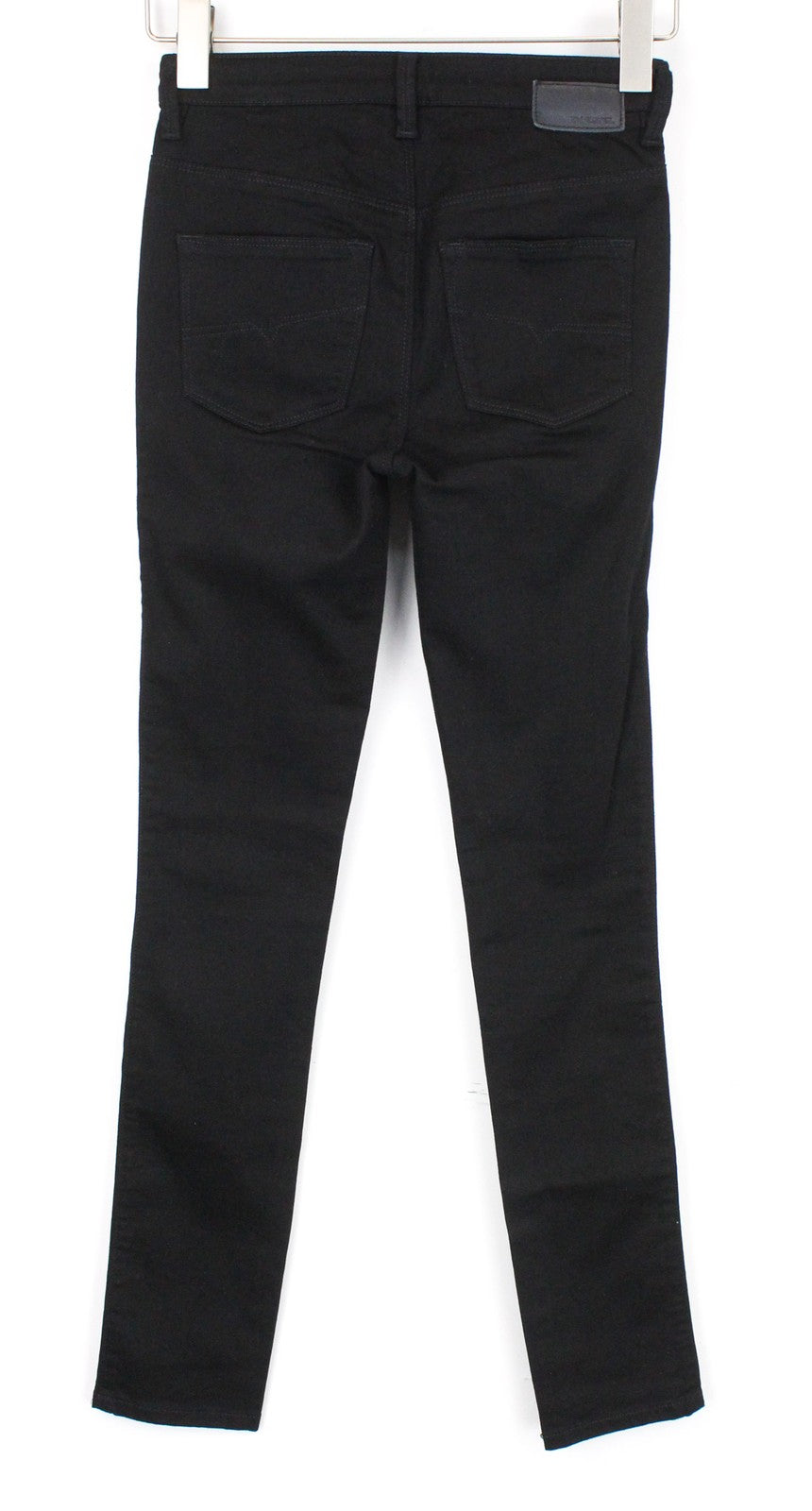 DIESEL Skinzee-High 0813E Women Jeans W24/L30 Black Stretch Super Slim Skinny