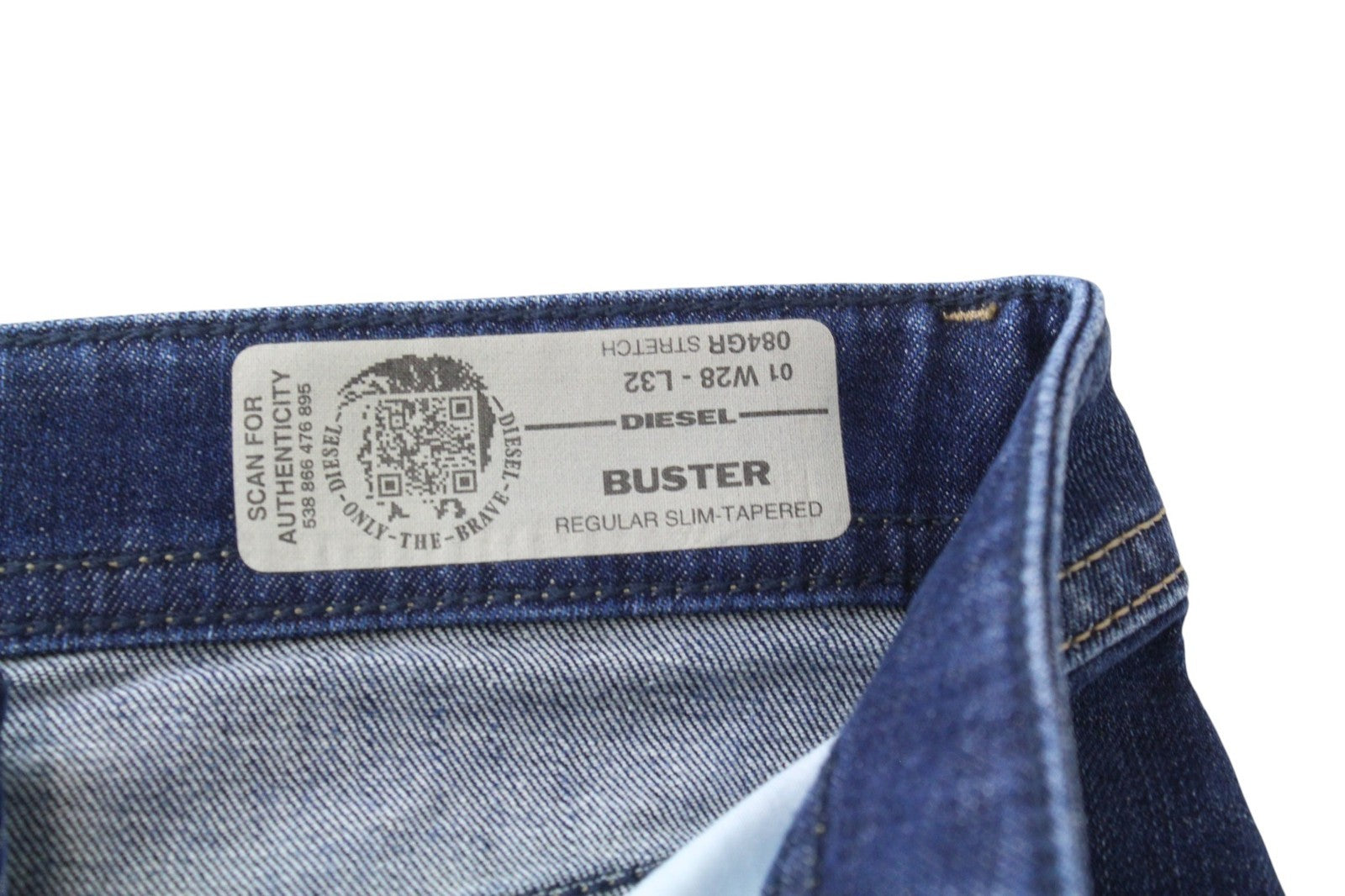 DIESEL Buster 084GR Men Jeans W28/L32 Blue Stretch Regular Slim Taper Fitted
