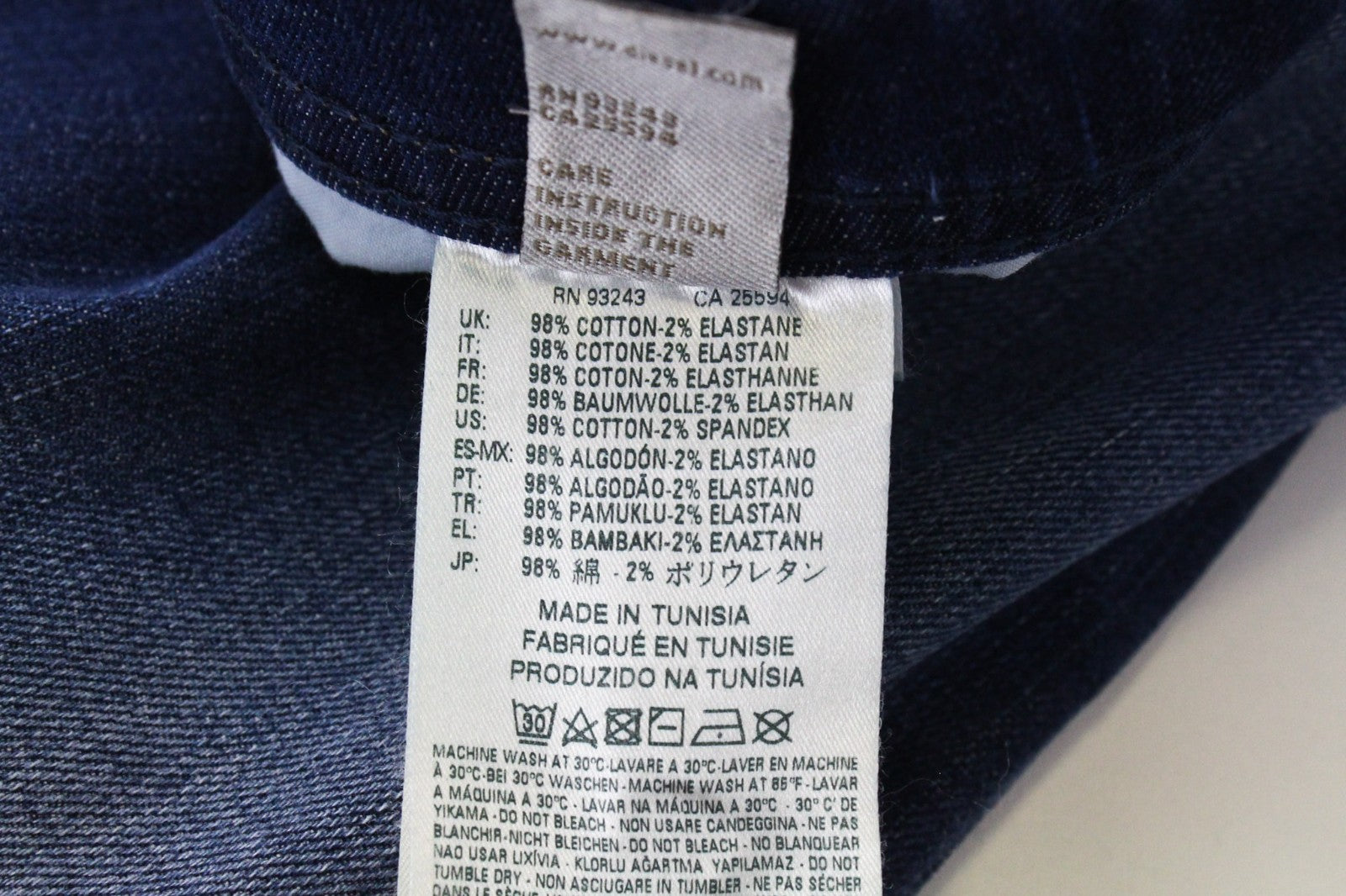 DIESEL Buster 084GR Men Jeans W28/L32 Blue Stretch Regular Slim Taper Fitted