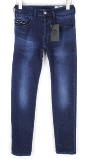 DIESEL D-Bazer 083AT Men Jeans W26/L32 Mid Blue Stretch Tapered Fit Button-Fly