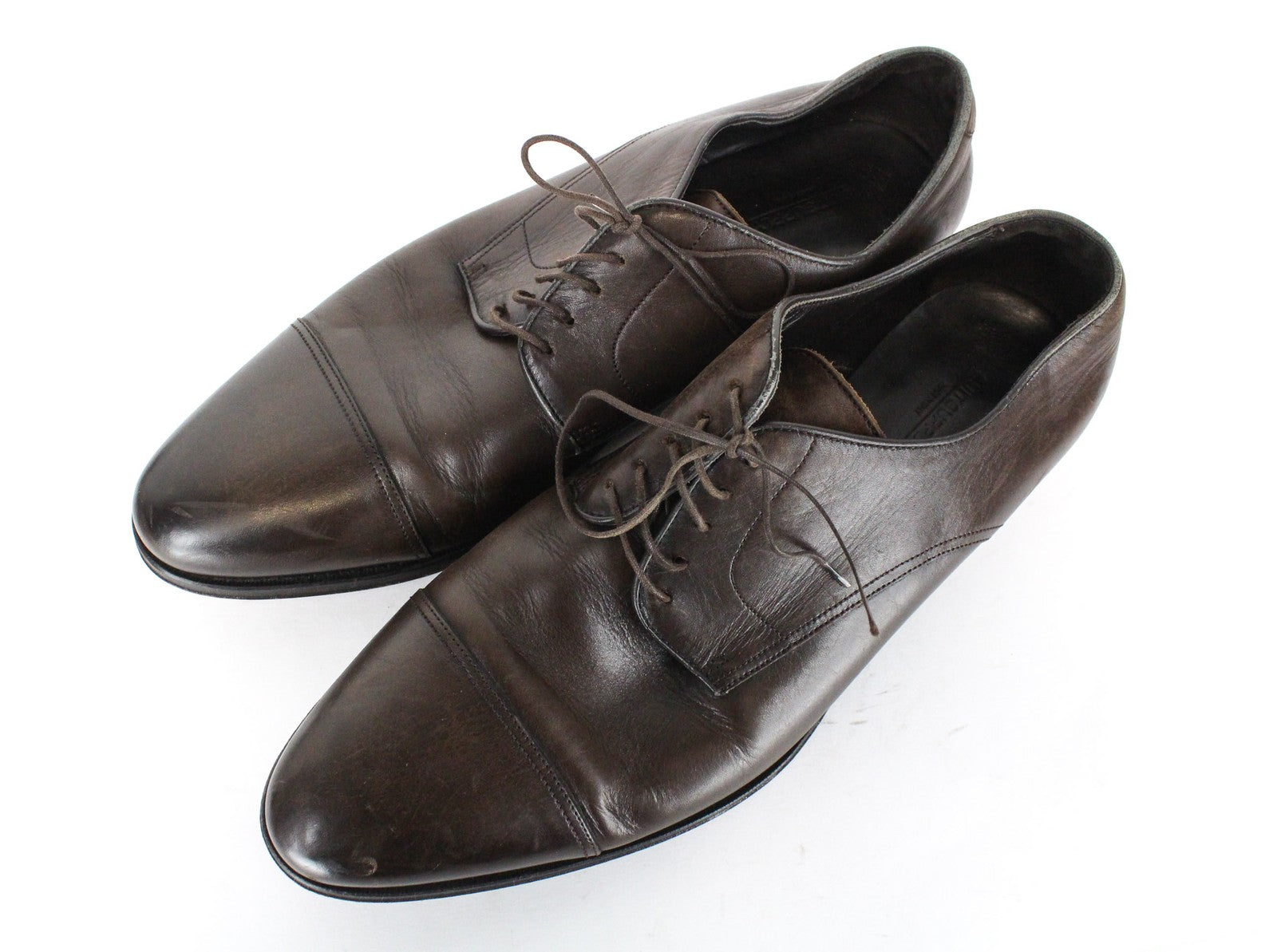 SUITSUPPLY Men Formal Shoes EU43.5 Dark Brown Calf Leather Lace-Ups Oxfords