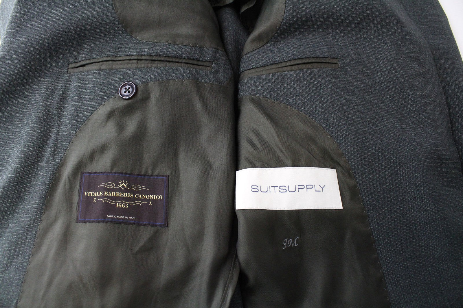 SUITSUPPLY La Spalla Men Suit UK42L Single-Breasted Green Pure Wool 2 Piece