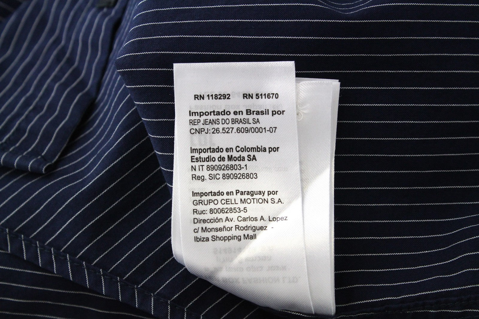 REPLAY Men Shirt S Blue Pure Cotton Striped Print Long Sleeve Button-Up Twill