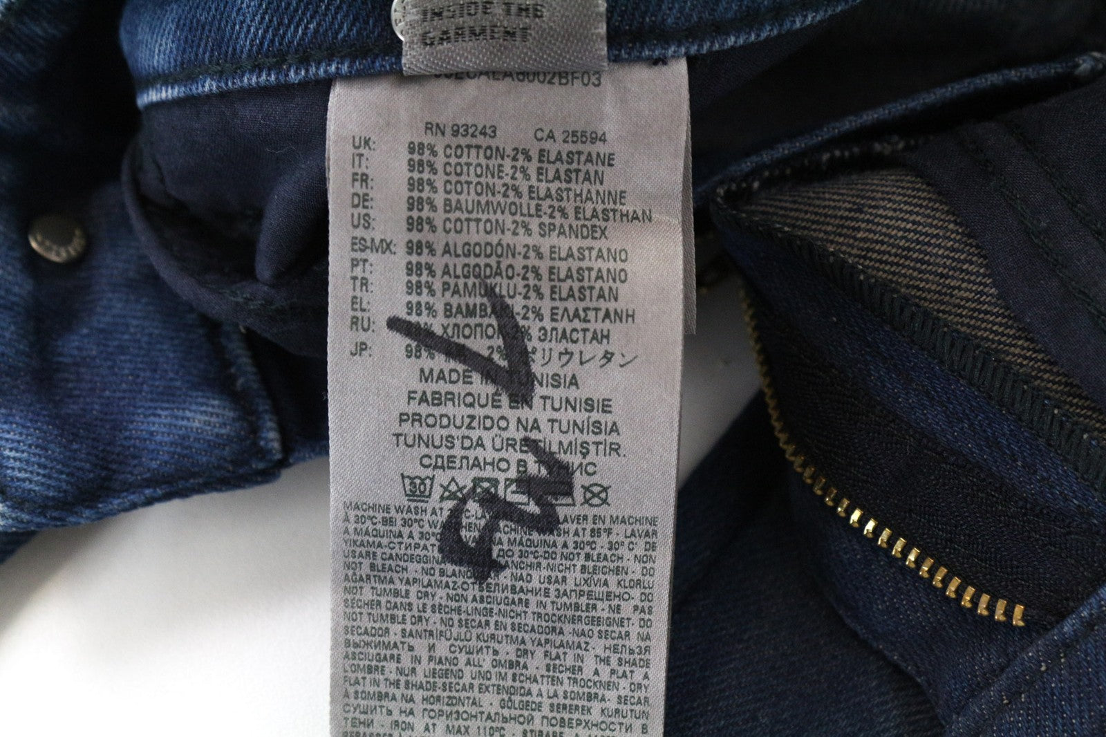 DIESEL D-Rifty 0870I Women Jeans W26/L32 Blue Stretch Slim Fit Low Waist Zipped