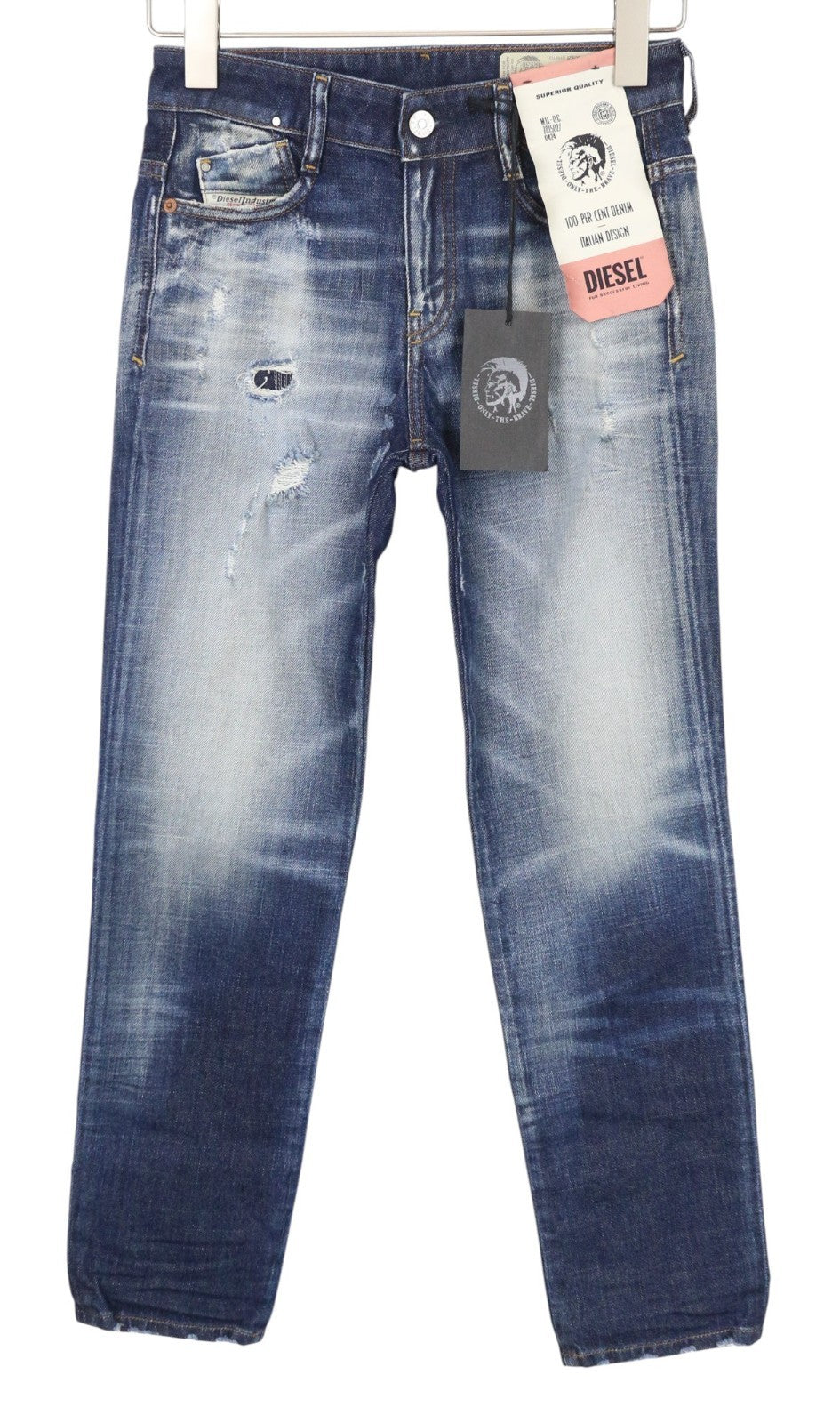 DIESEL D-Rifty 0092I Women Jeans W23/L30 Low Rise Distressed Girls Blue Slim