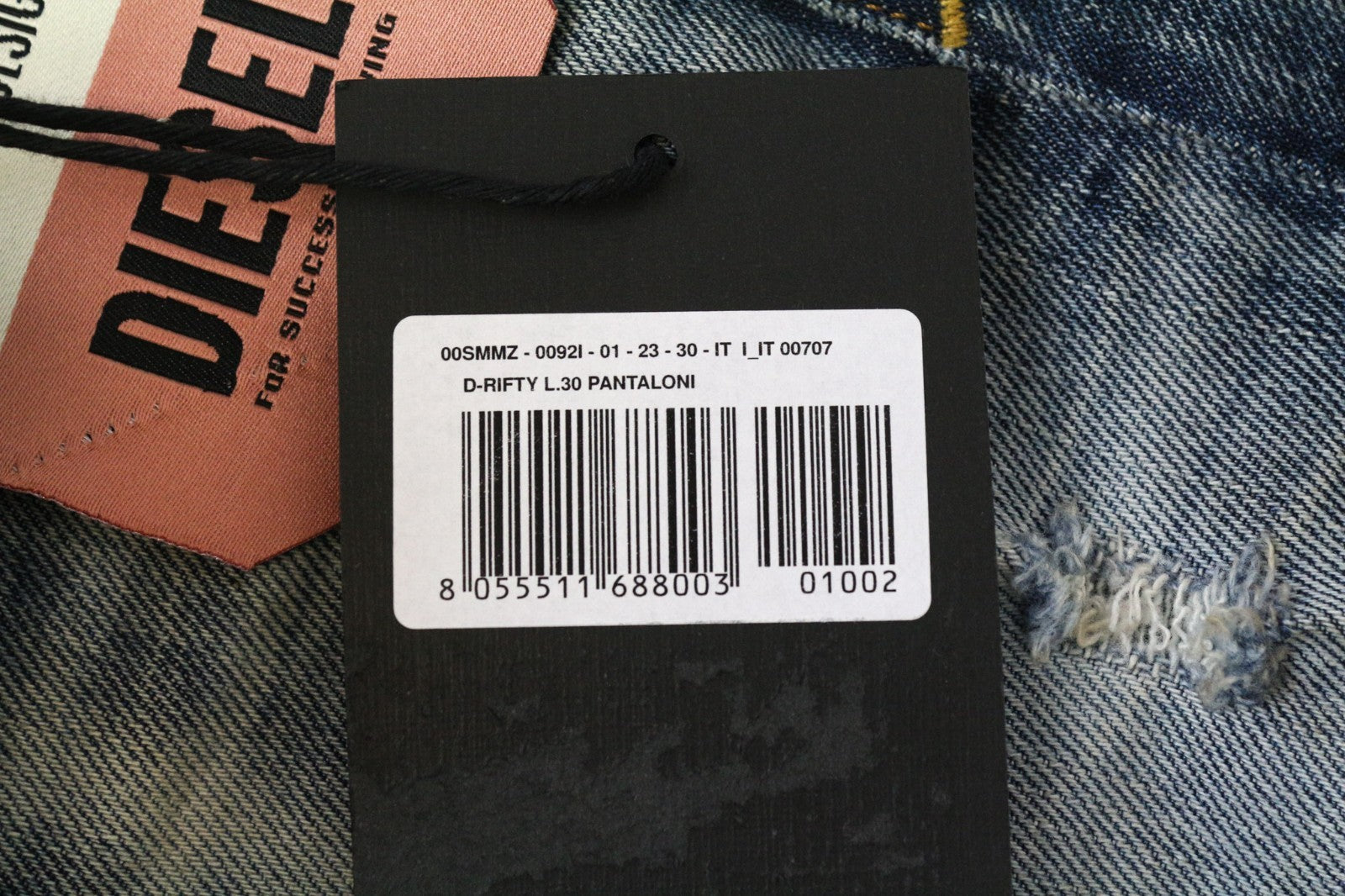 DIESEL D-Rifty 0092I Women Jeans W23/L30 Low Rise Distressed Girls Blue Slim