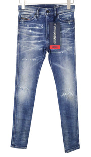 DIESEL D-Reeft-T 0870Q Men Jeans W26 Blue Jogg Sweat Stretch Super Skinny Boys