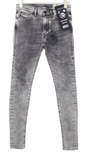 DIESEL D-Amny 069FJ Men Jeans W26/L32 Mid Grey Stretch Skinny Fit Boys Zip-Fly