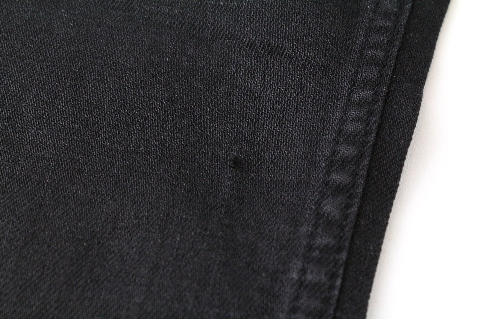 REPLAY Grover Men Jeans W29/L32 Button-Fly Black Stretch Straight Cut Selvedge