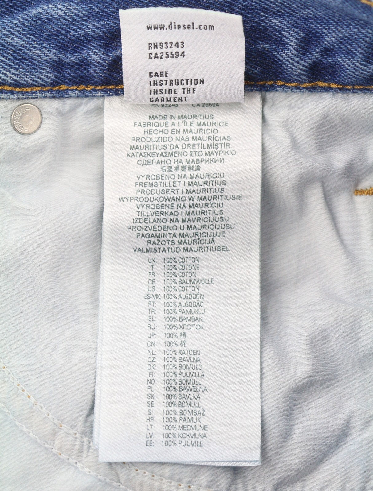 DIESEL 2020 D-Viker 0GYCT Men Jeans W30/L32 Blue Worn Fade Straight Fit