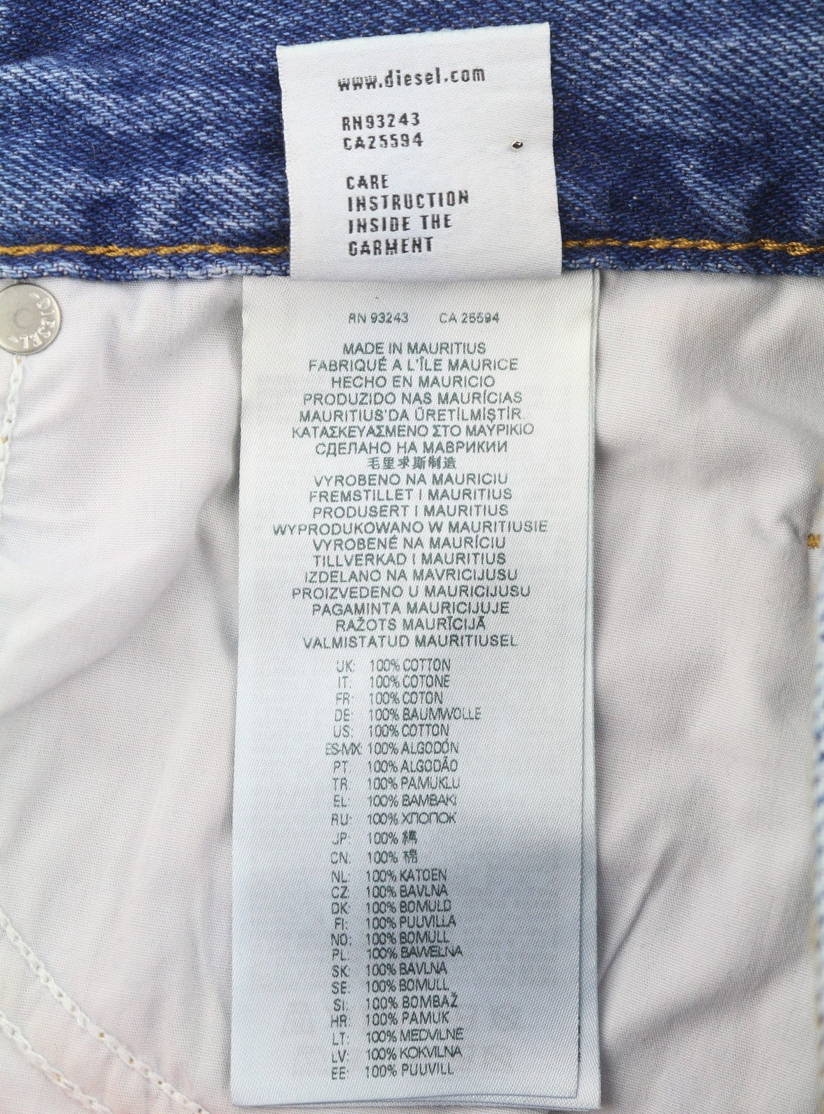DIESEL 2020 D-Viker 0GYCT Men Jeans W30/L32 Blue Washed Straight Regular