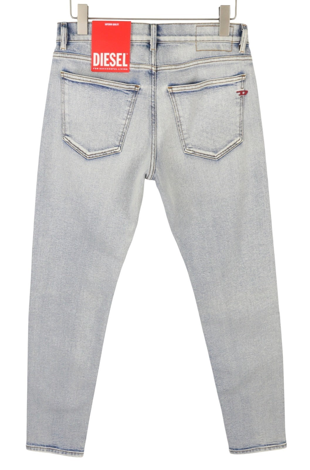 DIESEL 2019 D-Strukt 09C08L Men Jeans W30/L32 Blue Fade Slim Zip Fly