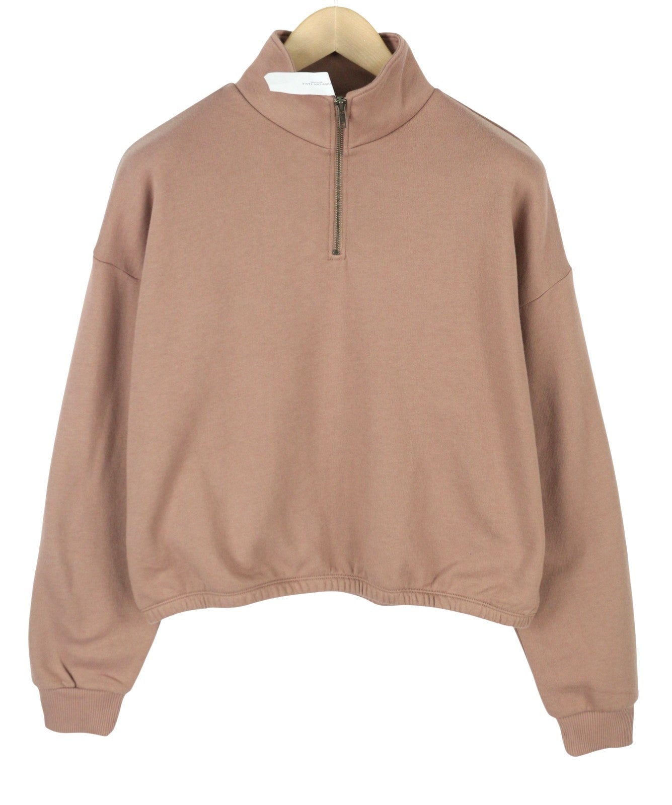 AMERICAN EAGLE OUTFITTERS Women Sweatshirt M Pink Half Zip Oversize Pull On