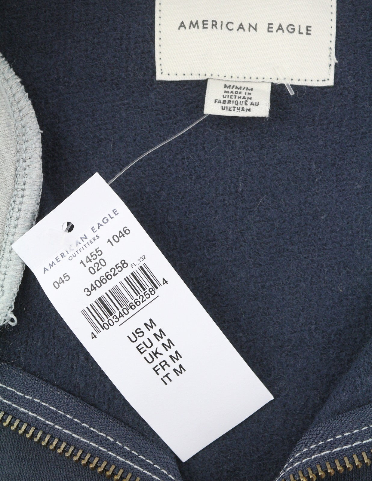 AMERICAN EAGLE OUTFITTERS Women Sweatshirt M Melange Half Zip Oversized Top