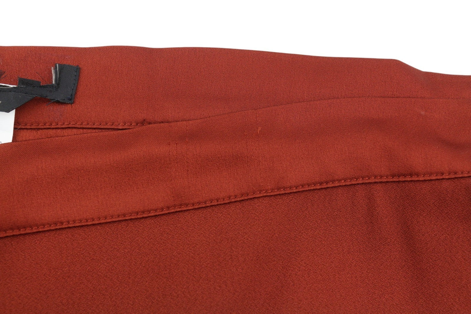 MARINA RINALDI Women Trousers EU48 Brick Red Thin Zip Fly Cropped Classic