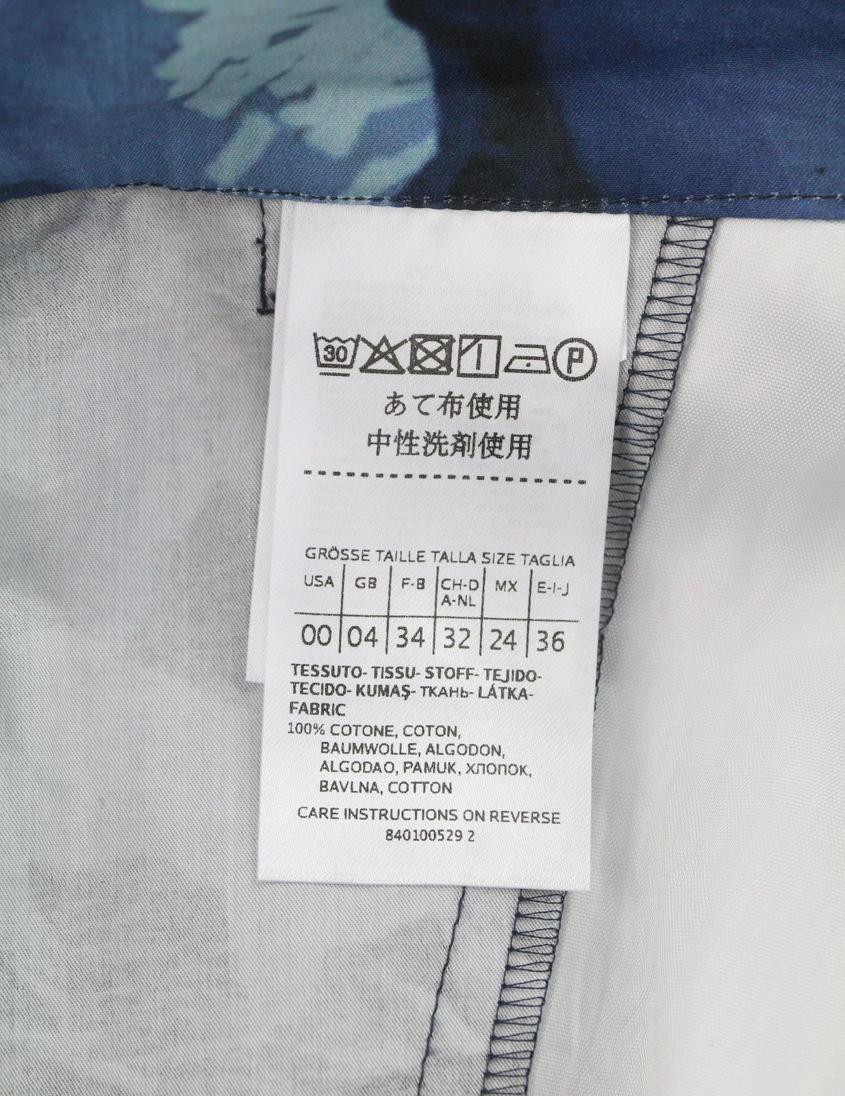 MAX&CO. Women Trousers EU34 Blue Pattern High Waist Pleated Tapered