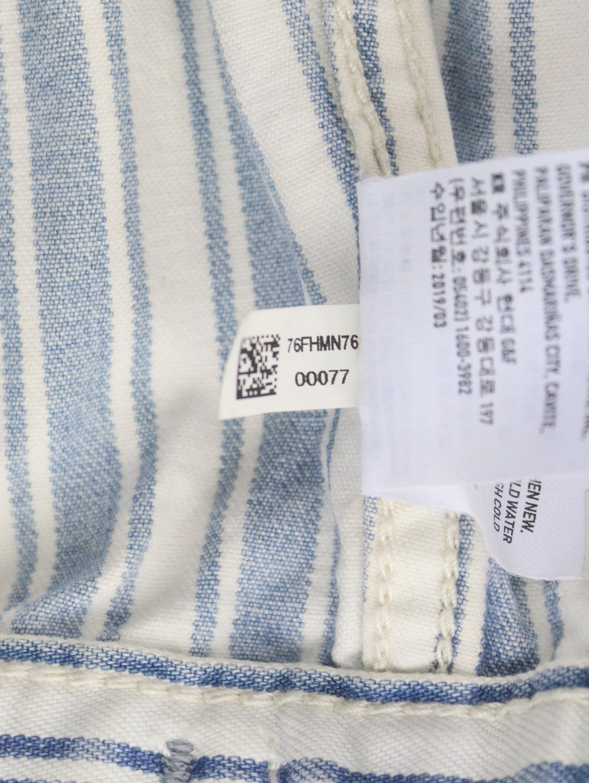 AMERICAN EAGLE OUTFITTERS Women Jacket XS Blue Stripe Button-Up Cropped Denim