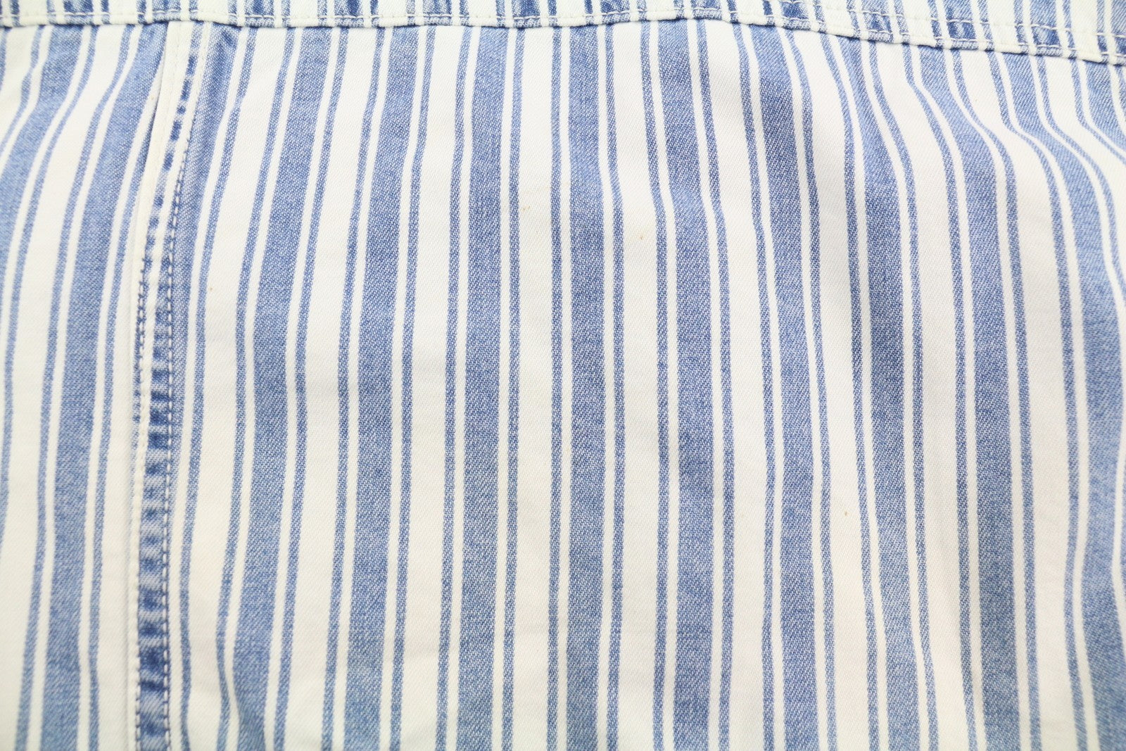 AMERICAN EAGLE OUTFITTERS Women Jacket XS Blue Stripe Button-Up Cropped Denim