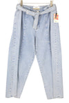 DESIGUAL Denim Marte Women Jeans L W32 Blue Fade Wide Leg Side Pleats