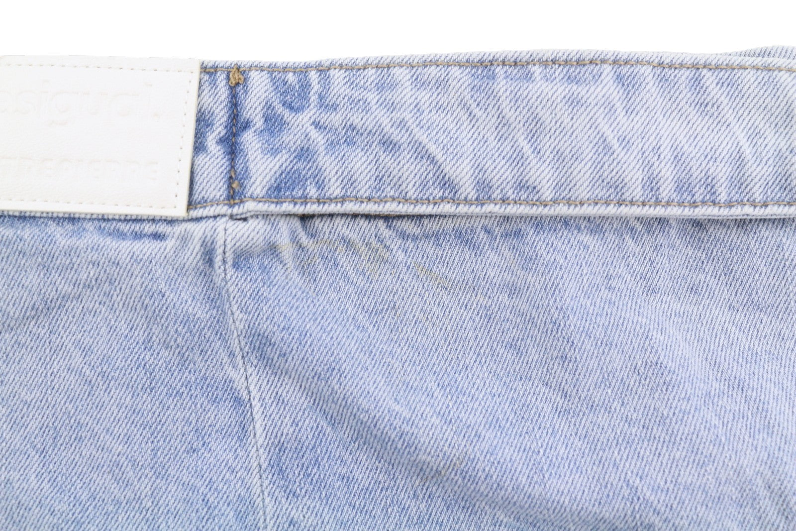 DESIGUAL Denim Marte Women Jeans L W32 Blue Fade Wide Leg Side Pleats