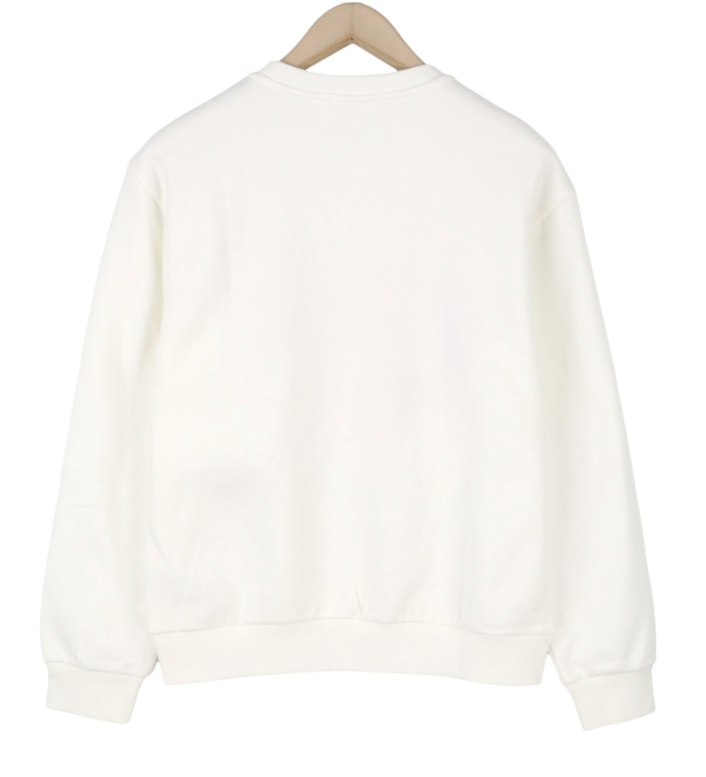 DESIGUAL Maker Women Sweatshirt S White Glitter Embroidered Crew Pull On