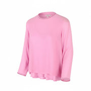 MAX MARA Women Blouse EU34 XS Pink Silk Rhinestone Detail Long Sleeve 2in1