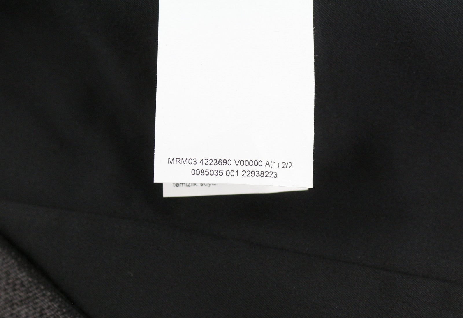 MARINA RINALDI Women Dress EU46 Black Wool Blend V-Neck 3/4 Sleeve Knee Length