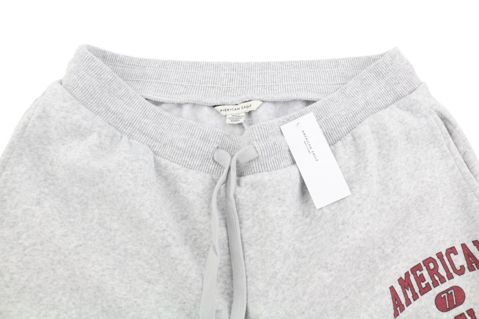 AMERICAN EAGLE OUTFITTERS Men Trousers M Grey Melange Drawstring Sweatpants