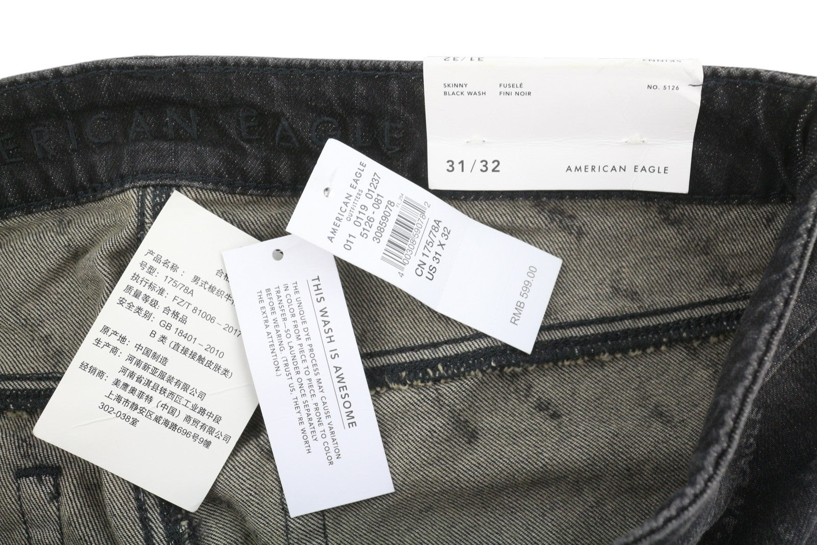 Jeans Skinny Black Wash