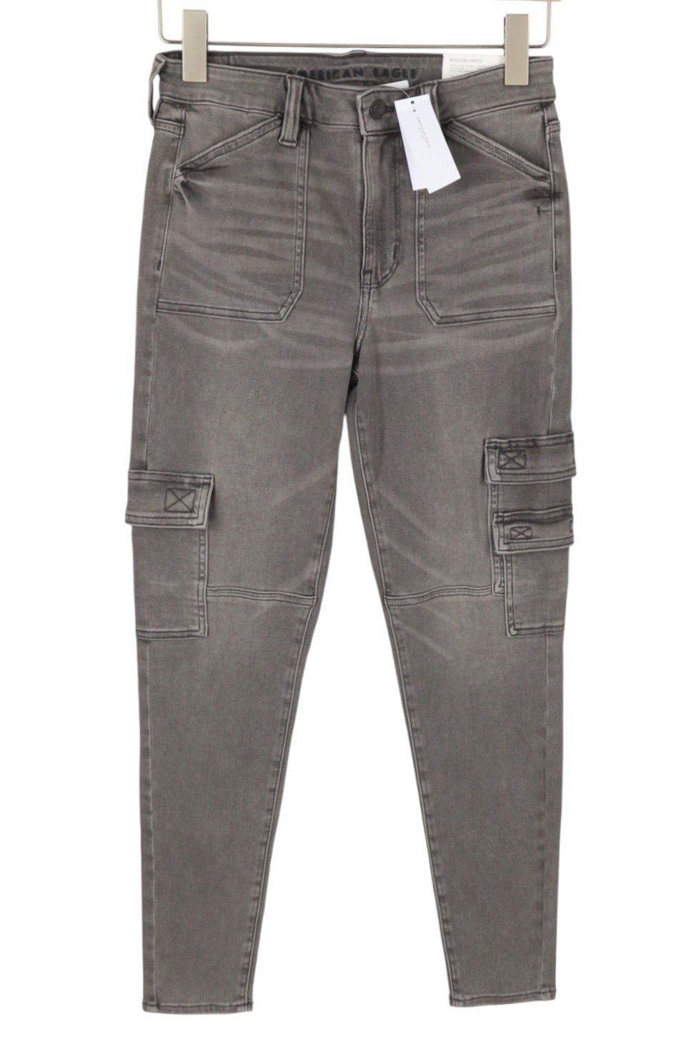 AMERICAN EAGLE OUTFITTERS Super Hi-Rise Jegging Women Jeans W30 Grey Skinny
