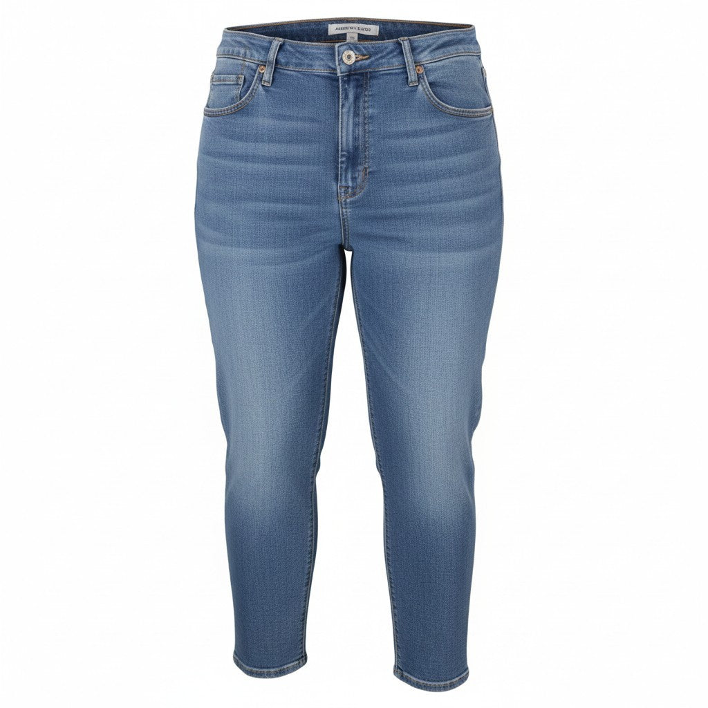AMERICAN EAGLE OUTFITTERS Stretch Mom Women Jeans W36 Blue Washed Denim