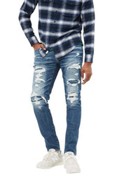 AMERICAN EAGLE OUTFITTERS Airflex+Temp Tech Men Jeans W32/L32 Ripped Skinny