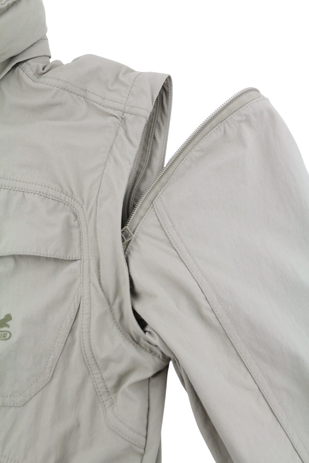SALEWA Quartz Men Jacket EU46 S Hidden Hood Removable Sleeves Lightweight