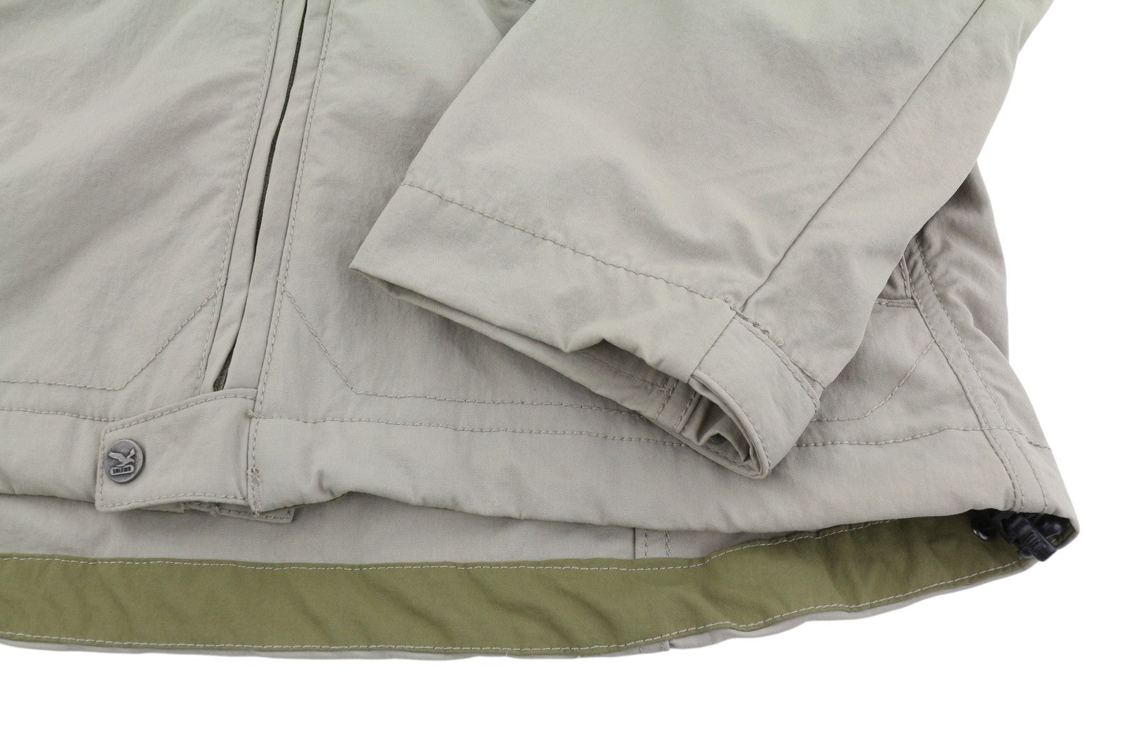 SALEWA Quartz Men Jacket EU46 S Hidden Hood Removable Sleeves Lightweight