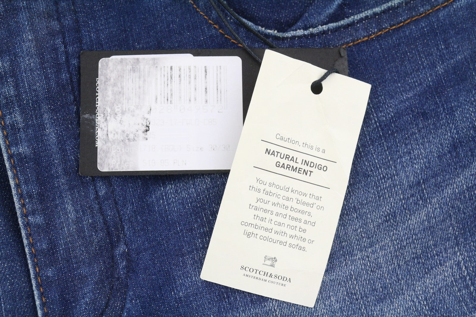 SCOTCH & SODA Women Jeans W30/L30 Blue Whiskers Faded Cropped Flared Fit