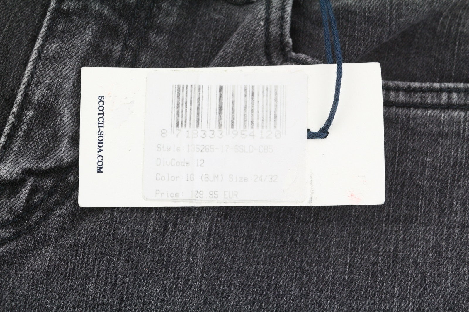 SCOTCH & SODA Supreme Women Jeans W24/L32 Grey Faded Distress Slim Straight Leg