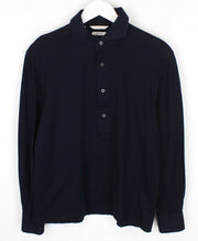 SUITSUPPLY Men T-Shirt 37/38/14 1/2/15 Extra Slim Pure Cotton Navy Blue Polo