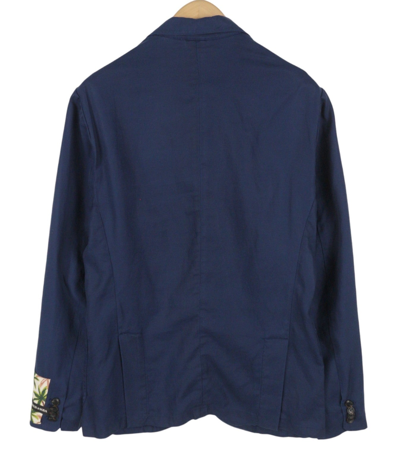 SCOTCH & SODA Men Blazer M Dark Blue Notch Lapel Single Breasted