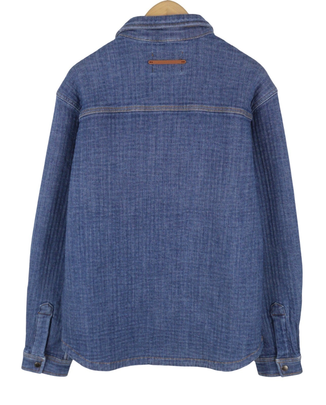 SCOTCH & SODA Men Jacket M Blue Washed Indigo Snap Buttons Lightweight