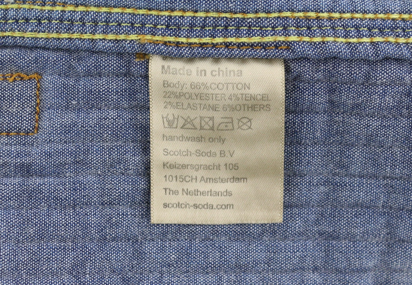 SCOTCH & SODA Men Jacket M Blue Washed Indigo Snap Buttons Lightweight
