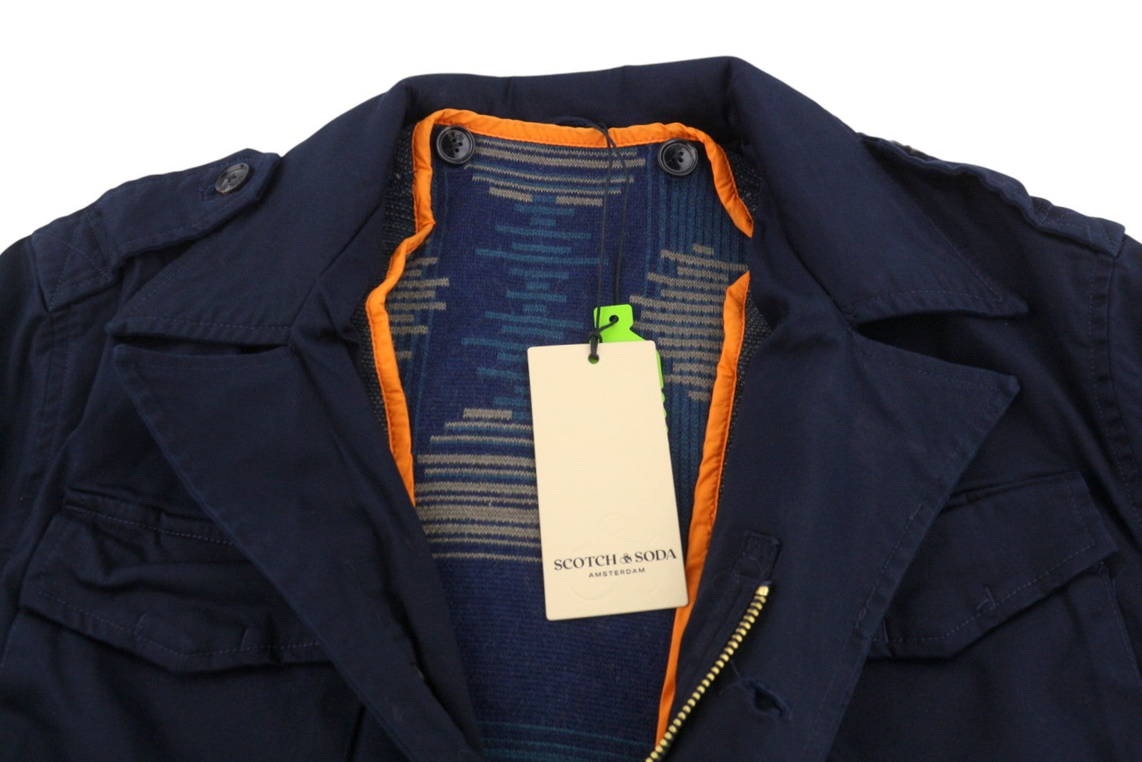 SCOTCH & SODA Men Jacket M Dark Blue Removable Lining Patch Pockets